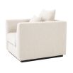 Luxurious Eichholtz boucle cream armchair with cushions