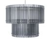 A stunning smoked glass and nickel chandelier 