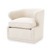 Luxurious Eichholtz boucle cream chair on swivel base