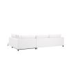 A luxurious white contemporary lounge sofa with scatter cushions