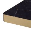 Eichholtz brushed brass coffee table with square black marble effect tabletop