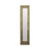 A small rectangular mirror in a vintage brass finish.