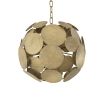 A contemporary, abstract vintage brass chandelier by Eichholtz 