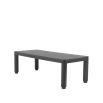 Charcoal grey oak veneer rectangular dining table