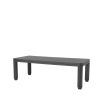Charcoal grey oak veneer rectangular dining table