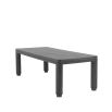 Charcoal grey oak veneer rectangular dining table