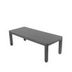 Charcoal grey oak veneer rectangular dining table