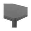 Charcoal grey oak veneer rectangular dining table