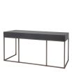 Modern, retro charcoal grey oak desk 