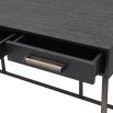 Modern, retro charcoal grey oak desk 