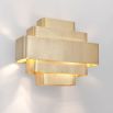 A marvellous golden art deco-inspired wall lamp 