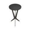 A dark-featured, granite and bronze side table