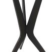 A dark-featured, granite and bronze side table