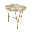 A glamorous nature-inspired side table with a surface of lilypads and branch-like legs