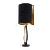 A modern luxury table lamp with black and brass accents by Eichholtz