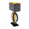 Glamorous modern polished brass and gunmetal table lamp by Eichholtz