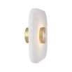 Eichholtz square alabaster wall lamp with a brass finish
