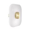 Eichholtz square alabaster wall lamp with a brass finish