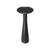 Tall honed black marble side table