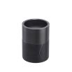 Eichholtz set of 3 black marble candle holders in small medium and large