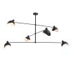 Luxurious Eichholtz mid-century inspired black chandelier 