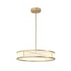 A stunning antique brass chandelier with frosted glass 