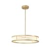 A stunning antique brass chandelier with frosted glass 