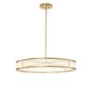 A luxury chandelier by Eichholtz with an antique brass finish 