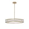 A luxury chandelier by Eichholtz with an antique brass finish 