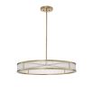 A luxury chandelier by Eichholtz with an antique brass finish 