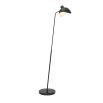 Eichholtz modern industrial floor lamp in black finish with marble base