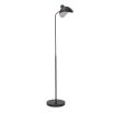Eichholtz modern industrial floor lamp in black finish with marble base