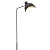 Eichholtz modern industrial floor lamp in black finish with marble base