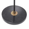 Eichholtz modern industrial floor lamp in black finish with marble base