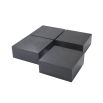 A chic and sophisticated set of 4 coffee tables in a charcoal grey finish