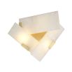 An elegant contemporary alabaster and antique brass wall lamp  
