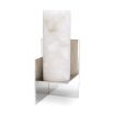 Luxurious Eichholtz alabaster table lamp with nickel finish