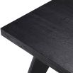 Luxurious Eichholtz black oak wooden dining table