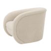 Luxurious curvy natural faux fur swivel chair on brushed brass base by Eichholtz