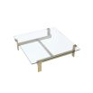 brass and glass coffee table