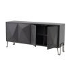 Contemporary charcoal brown oak veneer dresser by Eichholtz