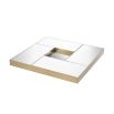 Luxurious Eichholtz brass coffee table with mirrored surface