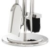 A luxurious fire tools set by Eichholtz with a polished nickel finish