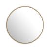 A contemporary brushed brass circular wall mirror by Eichholtz