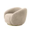 A stunning, curvaceous swivel chair in Canberra Sand