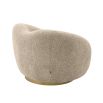 A stunning, curvaceous swivel chair in Canberra Sand