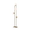 Glamorous light brass floor lamp with glass globe design