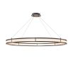 Large Eichholtz bronze finish chandelier with frosted glass circular design