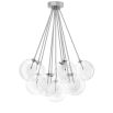 Glamorous Eichholtz nickel finish ceiling lamp with hanging clear glass globes