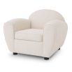 Contemporary art deco boucle cream armchair by Eichholtz